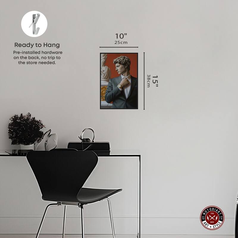 Notoriart Sculpture With Style Framed Men Style 1 Piece Canvas Wall Art