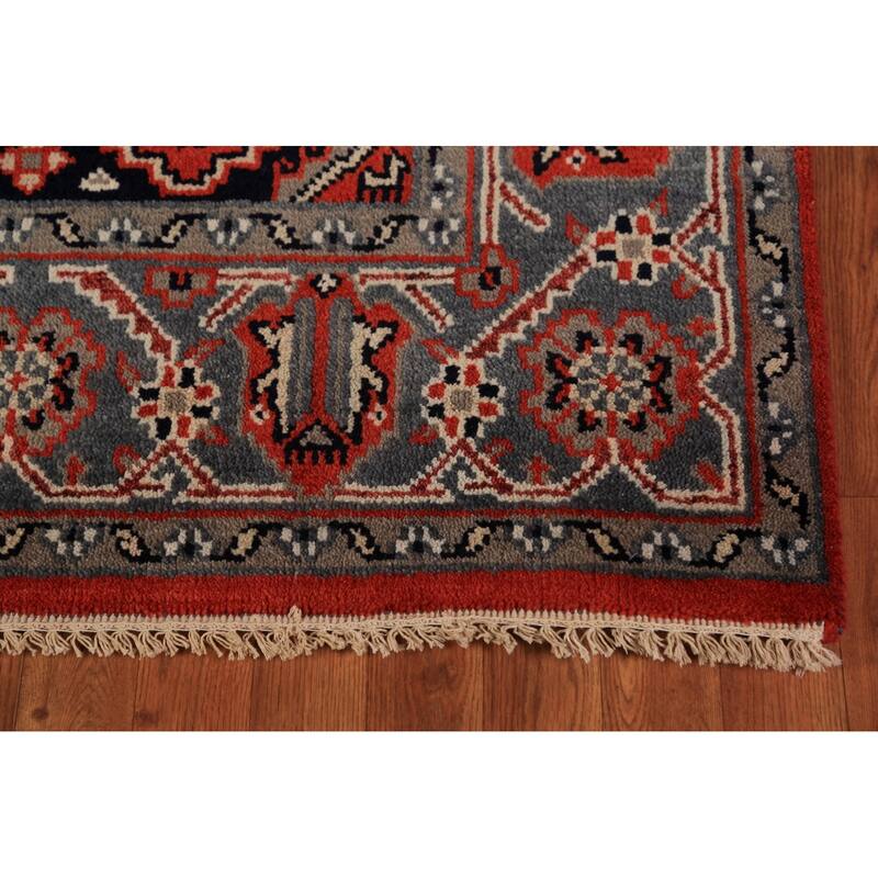 Traditional Indian Viss Area Rug Handmade Wool Carpet - 5'10"x 8'11"