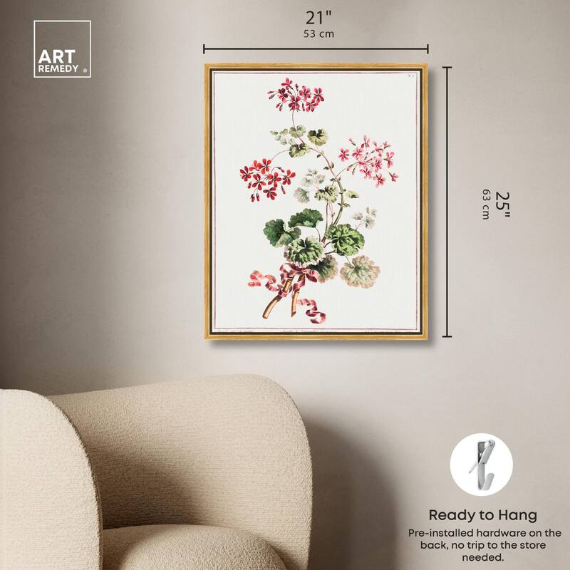 Carlet Variegated Geranium 1801 Canvas by Art Remedy