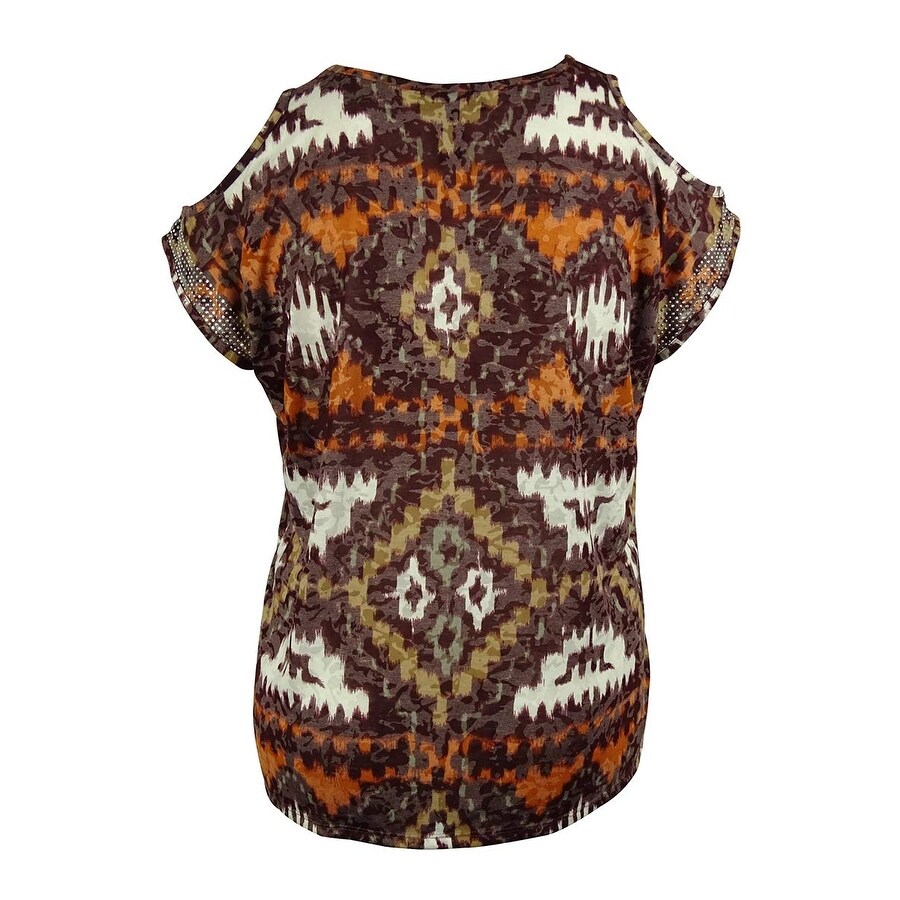 cold shoulder sequin top