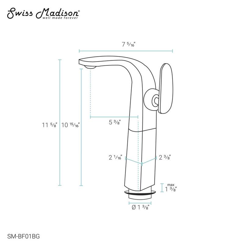 Chateau Single Hole Single-Handle High Arc Bathroom Faucet