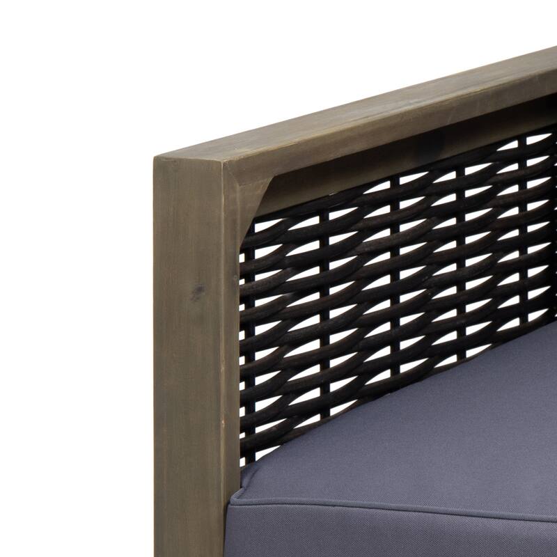 Outdoor Acacia Wood Club Chairs, 2-Pcs