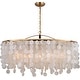 preview thumbnail 1 of 9, Vaxcel Lighting H0282 Elsa 36" Wide 5 Light Linear Capiz Shell Natural Brass