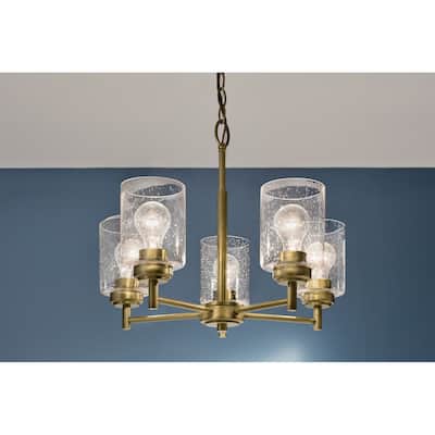 Kichler Lighting Winslow 19.75 in. 5-Light Natural Brass Chandelier - 19.75 in