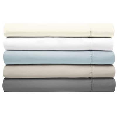 Authentic Hotel and Spa 100% Cotton 400 TC Solid Sateen Sheet Set