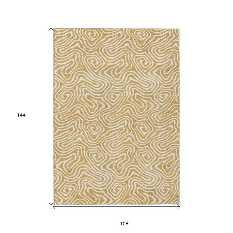 HomeRoots Abstract Transitional Rectangle Outdoor Rug
