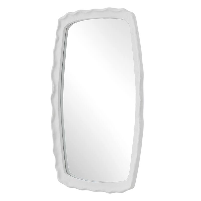 Rectangular Wall Mirror - 38" - Matte White