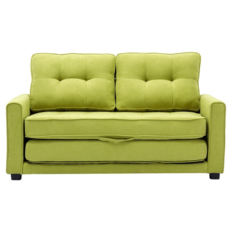 Convertible Sleeper Sofa Bed Modern Upholstered Loveseat Couch