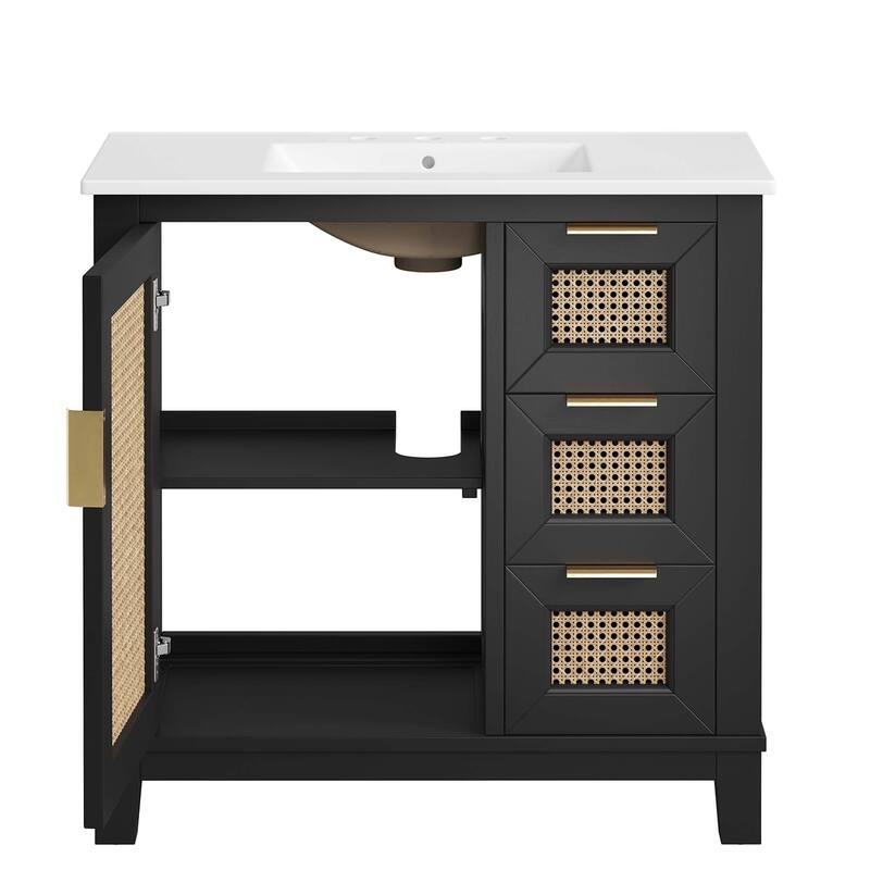 Dixie 36" Solid Wood Bathroom Vanity Cabinet