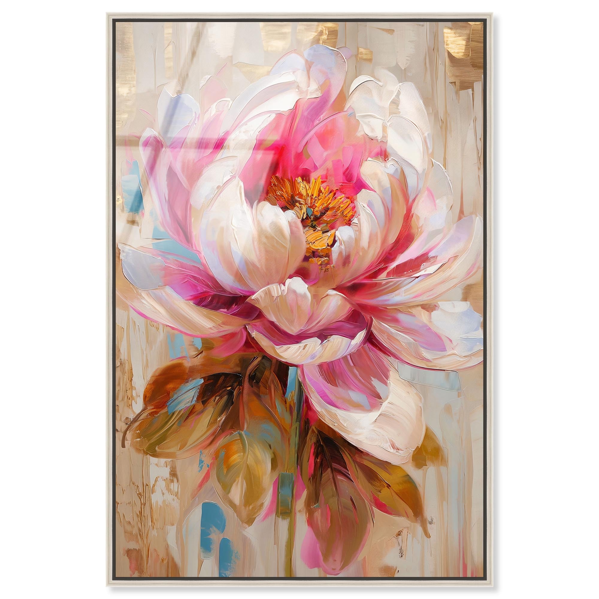 Blossoms of Soft Grace II Floral Framed Acrylic Wall Art by Art Remedy
