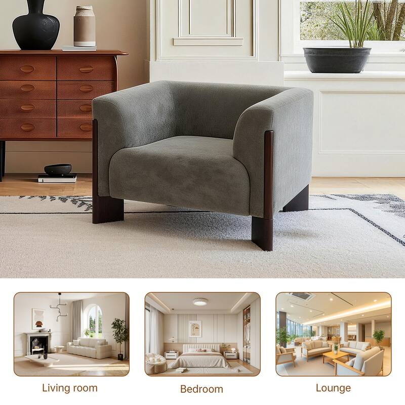 Modern Upholstered Arm Club Chair