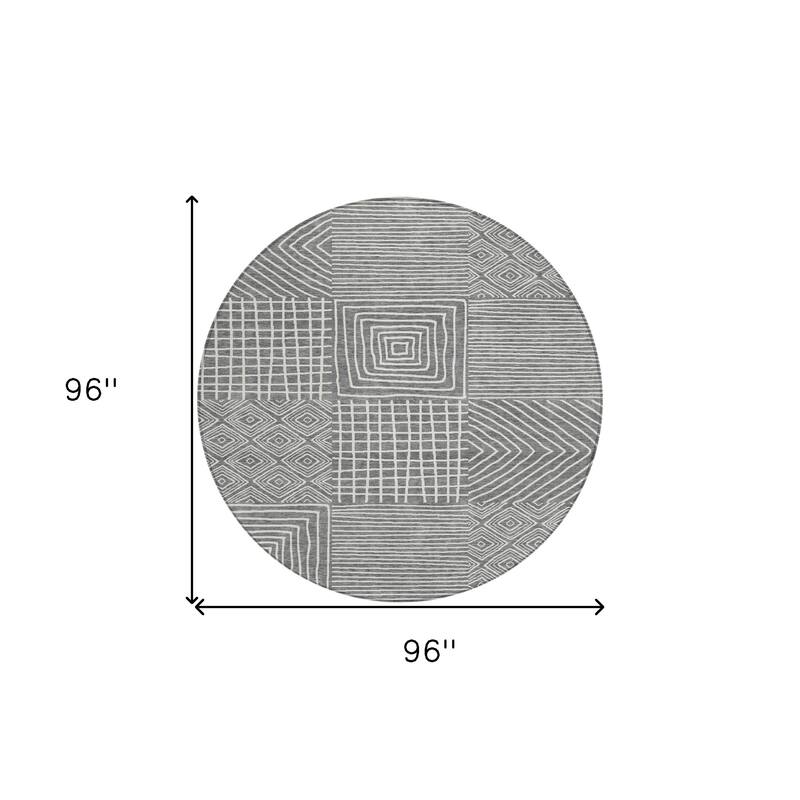 HomeRoots Geometric Transitional Rectangle Outdoor Rug