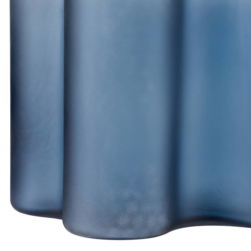 Elk Home Glennon Navy Finish Glass 12 Inch Wide Vase