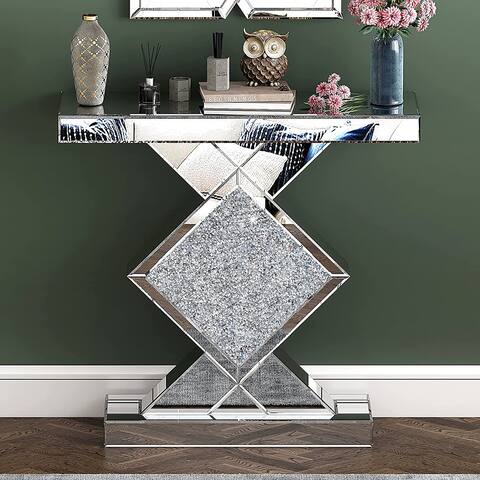 Contemporary Mirrored Console Table
