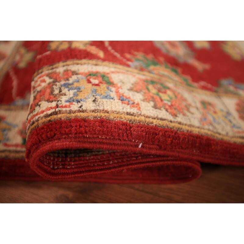 Floral Kazak Foyer Rug Handmade Red Oriental Wool Carpet - 2'0" x 3'0"