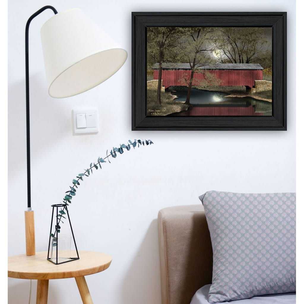 TrendyDecor4U Farmhouse "Warm Summer's Eve" Framed Print Wall Art by Billy Jacobs - Earthtone