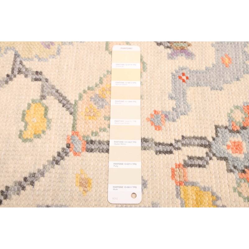 ECARPETGALLERY Hand-knotted Modern Oushak Light Khaki Wool Rug - 3'8 x 5'6