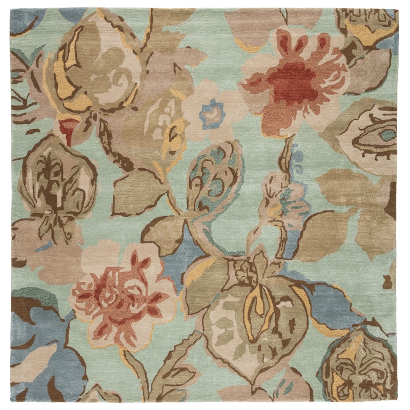 Petal Pusher Handmade Floral Area Rug