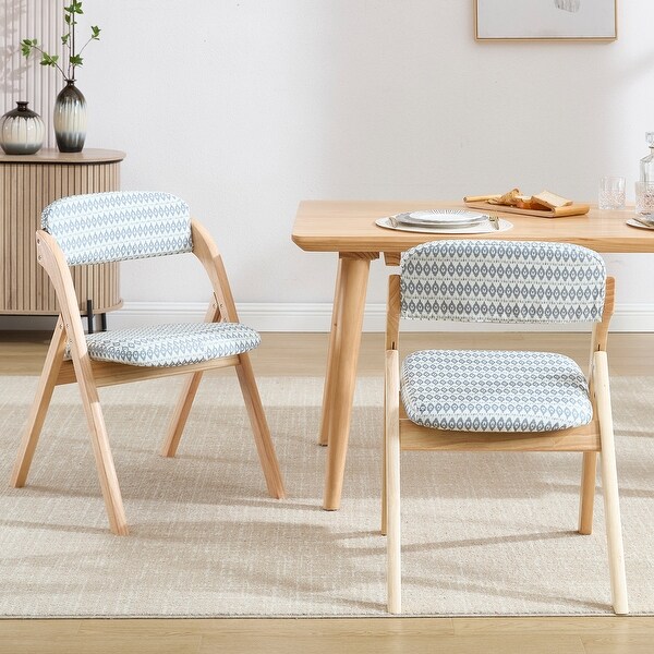 HOMYKA Padded Folding Chair Portable Wooden Dining Chairs Set of 2 On Sale Bed Bath Beyond 40901835