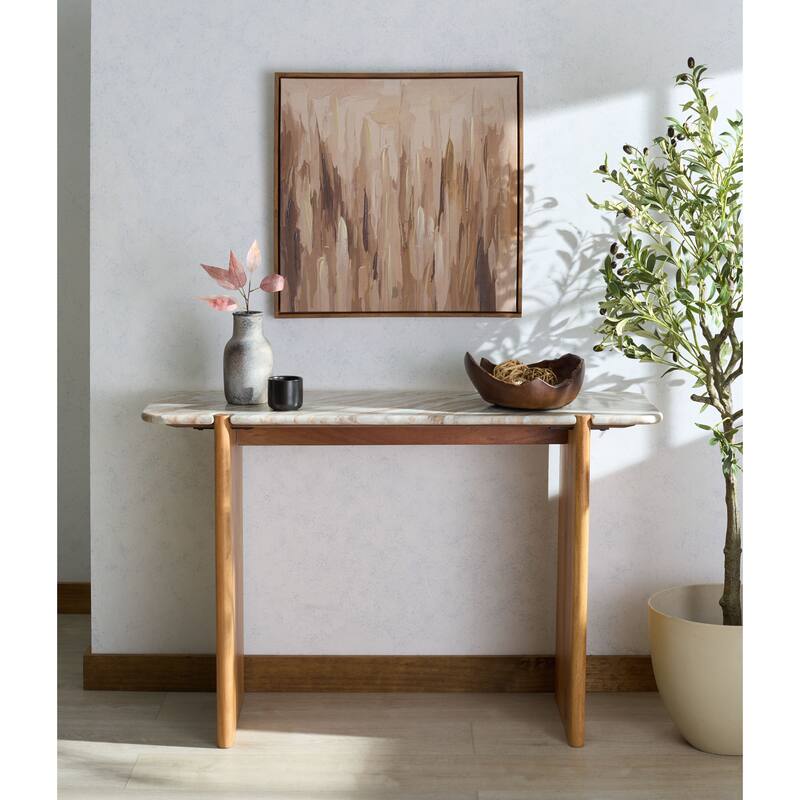 SAFAVIEH Couture Feliciabeth Marble Console Table - 47"W x 16"D x 30"H