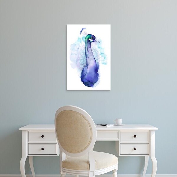Easy Art Prints Grace Popp's 'Bejeweled Peacock I' Premium Canvas Art