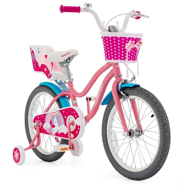 Honeyjoy 18 Inches Kids Bicycle with Training Wheels Basket for Boys On Sale Bed Bath Beyond 37188590