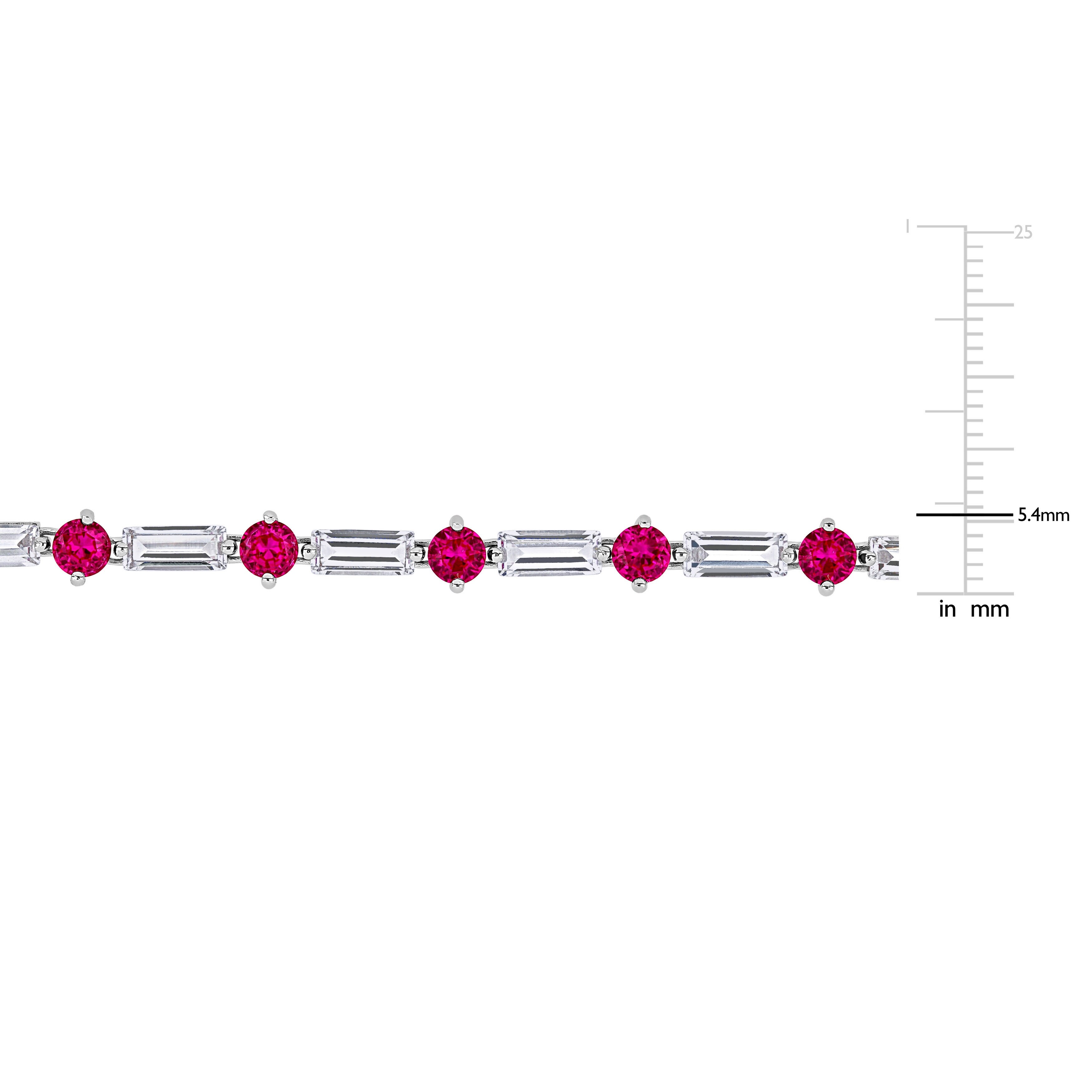 Details about Platinum Sterling Silver Red & White Sapphire Baguette Cut Halo Tennis Bracelet Details about Platinum Sterling Silver Red & White Sapphire Baguette Cut Halo Tennis Bracelet
