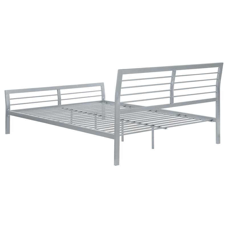 Cooper Contemporary Metal Open Frame Bed Silver