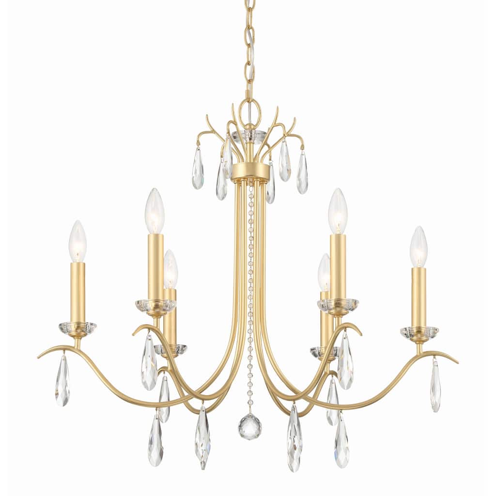 Crystorama Lighting Group ROL-18816 Rollins 6 Light 28" Wide Crystal