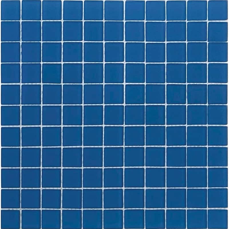 Apollo tile 12" x 12" Colorway Matte Cerulean Blue Glass Tile (9.67 sq ft/case) - 10 Pack