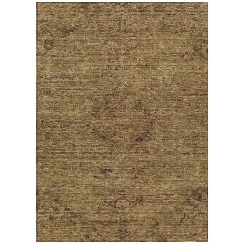 HomeRoots Floral Traditional Rectangle Outdoor Rug