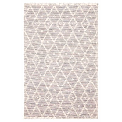 ECARPETGALLERY Braid weave Sienna Grey Wool Rug - 4'11 x 7'9
