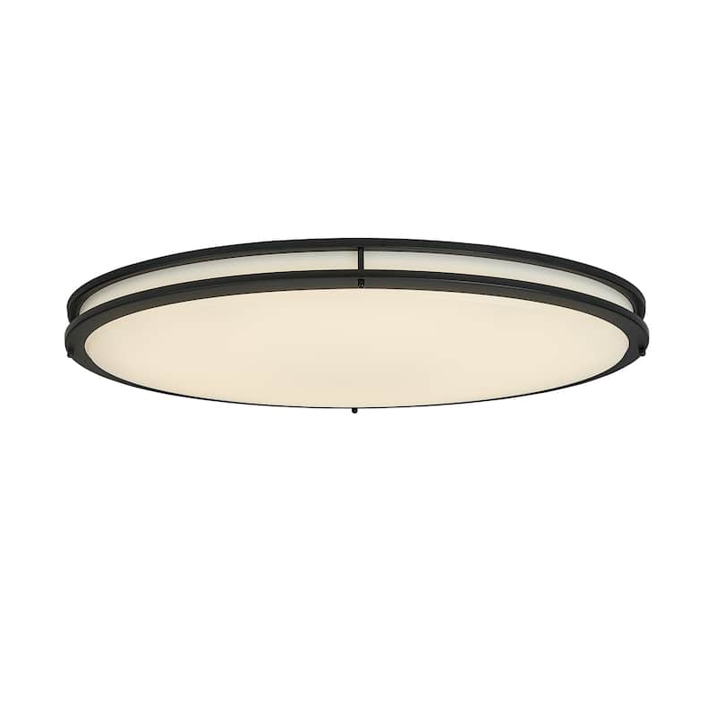 32 in oval led ceiling light Black 42W - Black - 32.25"W x 18"D" 4.75"H