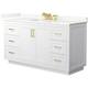 Option White / Giotto Quartz Top / Brushed Gold Hardware