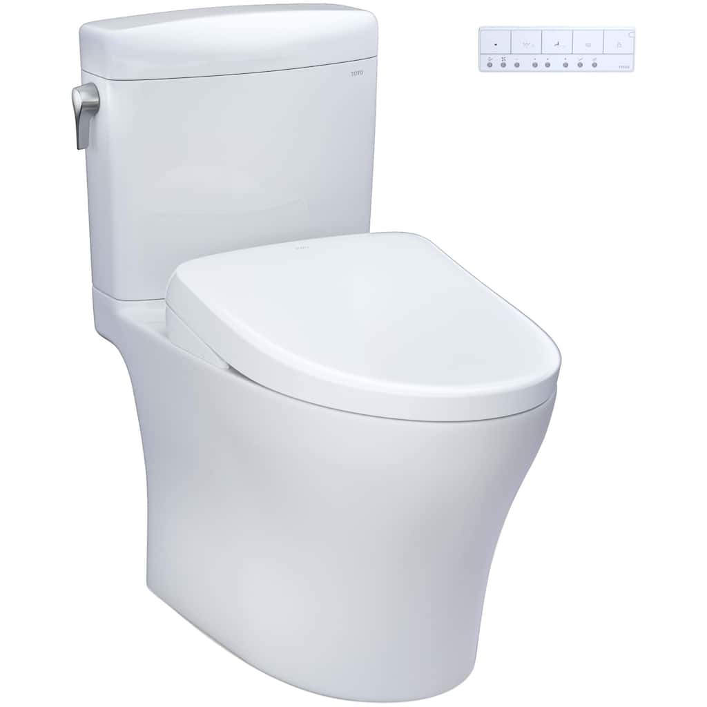 Toto MW4364726CEMFGN#01 Aquia IV Cube 0.9 / 1.28 GPF Dual Flush Two Piece Elongated Chair Height Toilet
