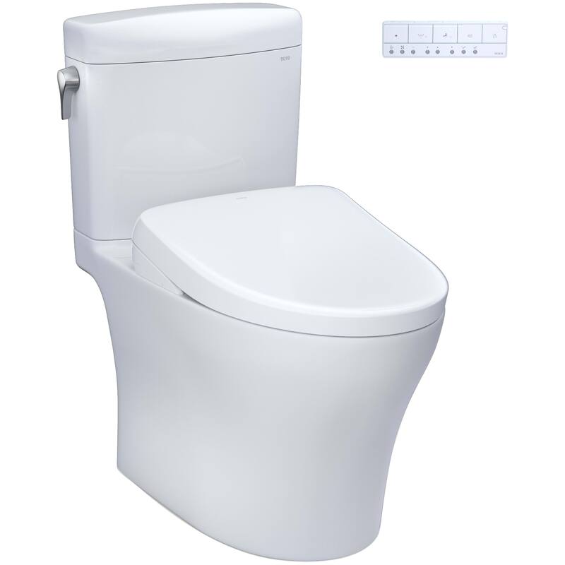 Toto MW4364736CEMFGNA#01 Aquia IV Cube 0.9 / 1.28 GPF Dual Flush Two Piece Elongated Chair Height Toilet