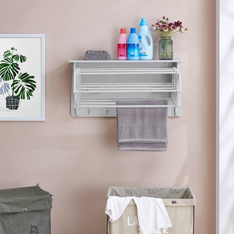 Danya B. Wall Mounted Retractable Accordion Drying Rack