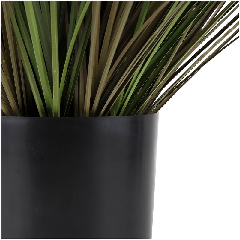 Green or Red Faux Foliage Onion Grass Artificial Plant with Black Plastic Pot