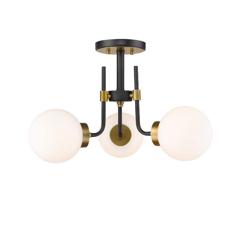 James Allan Oscar 3 Light 22" Wide Semi-Flush Ceiling Fixture