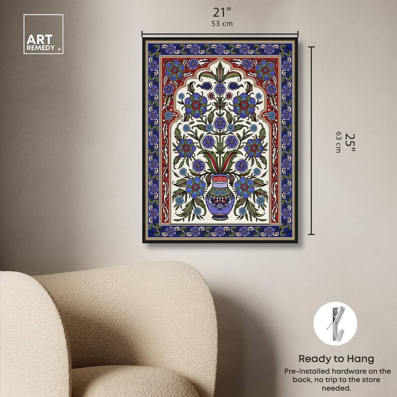 Royal Vase Bloom Canvas by Art Remedy