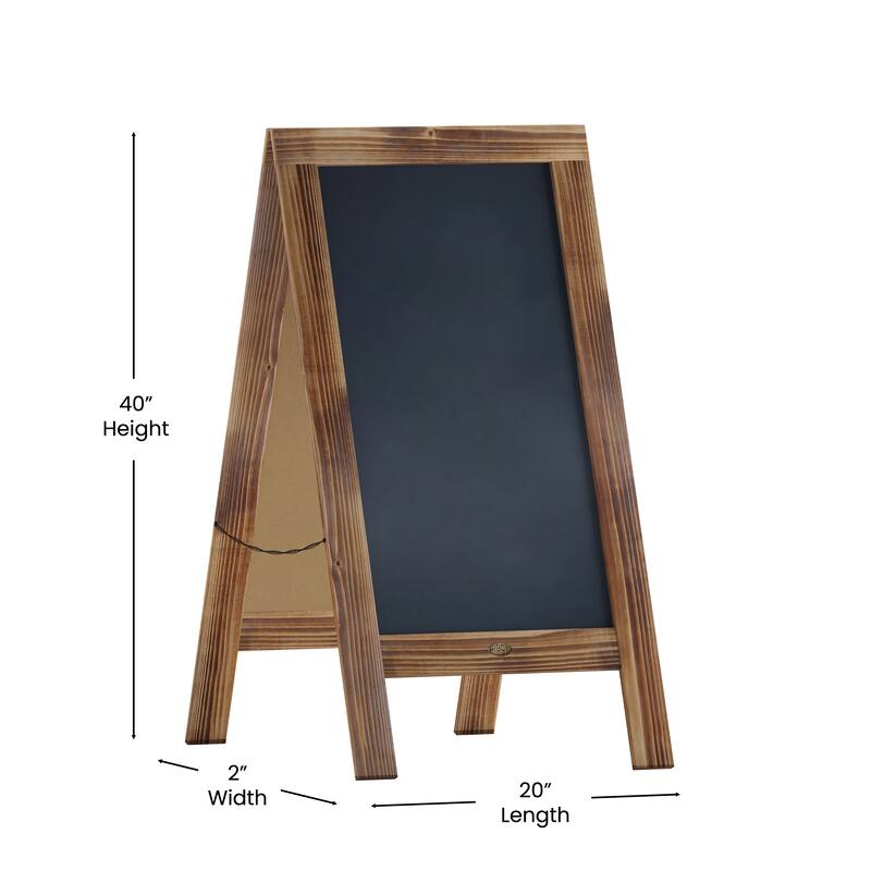 Wood A-Frame Magnetic Chalkboard Set-Markers, Stencils, and Magnets