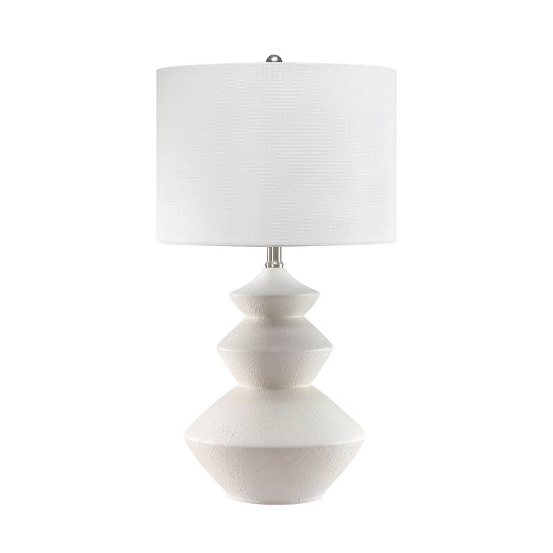 Fulham 3-Way Ceramic Table Lamp with Drum Shade - 25 in. H