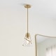 preview thumbnail 2 of 13, Parrot Uncle 7" Modern Gold 1-light Adjustable Pendant Light with Seeded Glass Shade