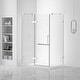 preview thumbnail 37 of 35, Fine Fixtures Frameless Shower Enclosure Hinged Glass Shower Door - Tempered Glass