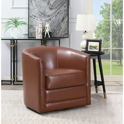 Copper Grove Domenic Contemporary Upholstered Swivel Accent Chair