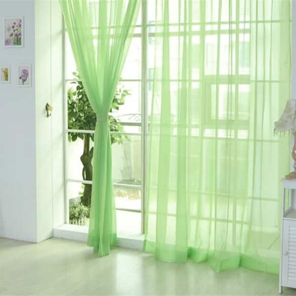 Shop Tulle Voile Door Window Curtain Drape Panel Sheer Scarf