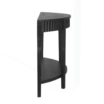 Exquisite Half-Moon Entryway Table with Open Shelves for Stylish Storage