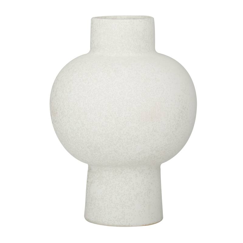 CosmoLiving by Cosmopolitan White Ceramic Handmade Decorative Vase