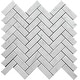 preview thumbnail 2 of 1, Apollo Tile 5 Pack White 11.9-in. x 12.8-in. Herringbone Polished Marble Mosaic Tile (5.29 Sq ft/case)