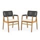 preview thumbnail 6 of 24, Holomn Outdoor 7-piece Acacia Wood Dining Set with Rope Chairs by Christopher Knight Home